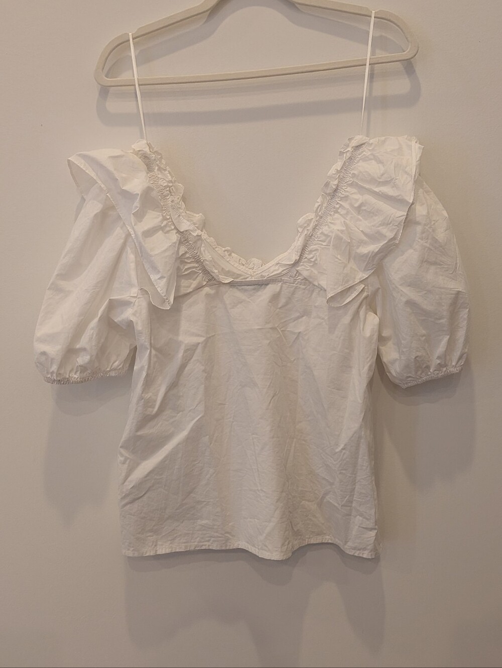 English Factory White Off-Shoulder Ruffle Blouse - Picture 4 of 4